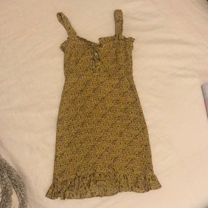 Skylar + Madison Yellow Floral Ruffle Dress